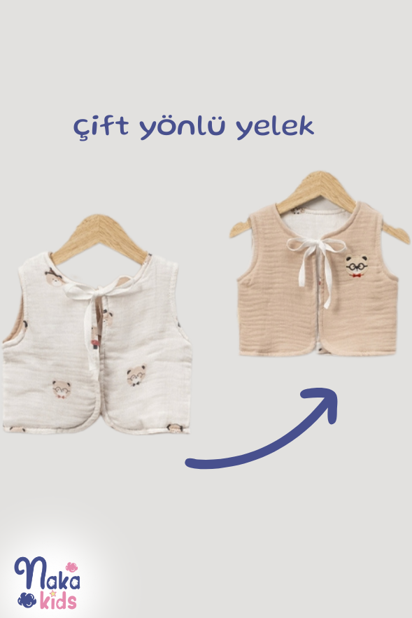 Müslin Ayıcık Erkek Bebek Hastane Çıkış Seti- 10 Parça