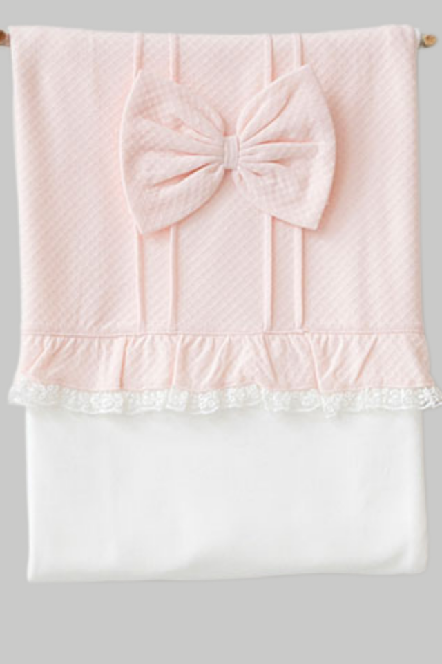 Dantelli Kız Bebek Hastane Çıkış Seti- 3 Parça