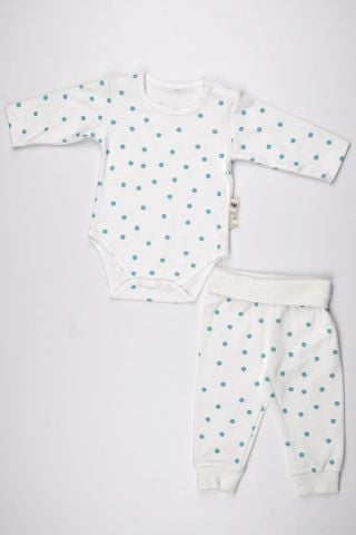 Puanlı 2 li Body Takım- Turkuaz 12-18 ay