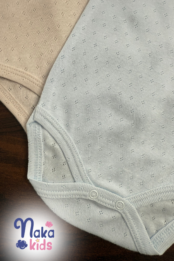 3’lü Erkek Bebek Delikli Zıbın Seti – Yeşil, Beyaz, Bej