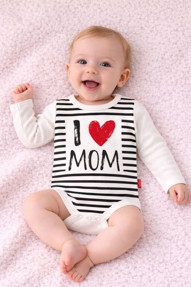 Sevgi Uzun Kollu Yakası Çıtçıtlı Bebek Zıbın