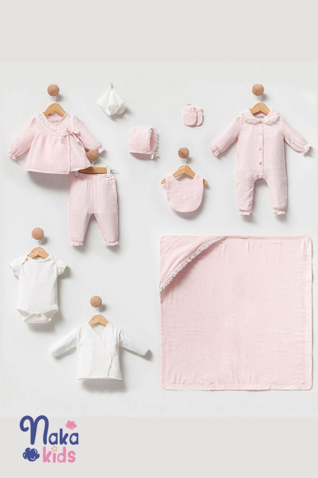 Cotton Dream Müslin Kız Bebek Hastane Çıkış Seti