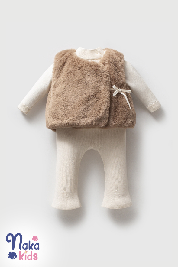 Mini Vogue 3’lü Kız Bebek Seti- Pembe