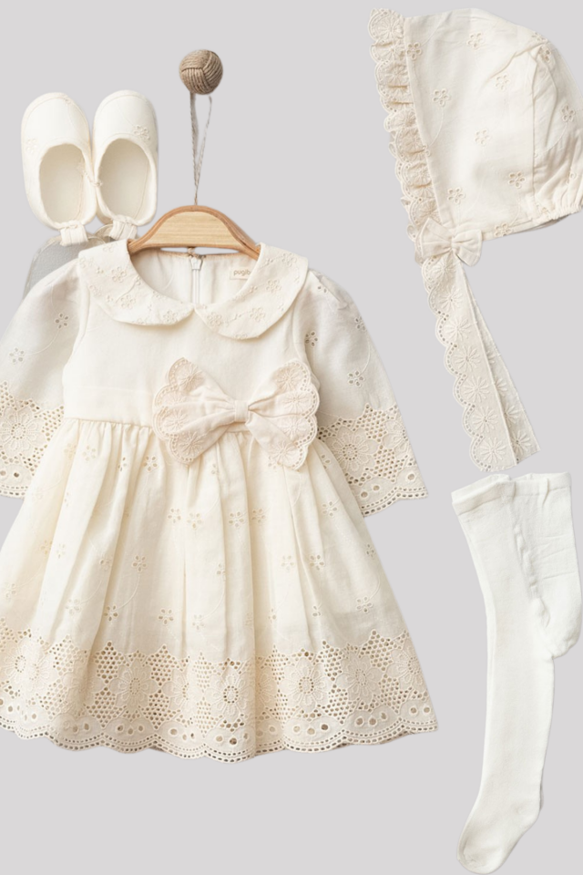 Rosalie Signature Collection – Kız Bebek Elbisesi- 4 Parça