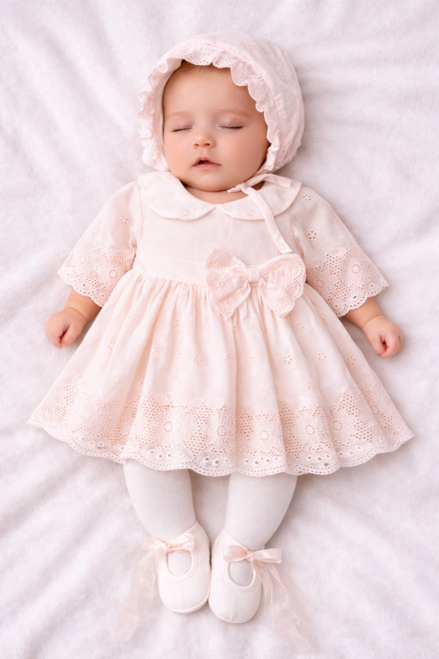 Rosalie Signature Collection – Kız Bebek Elbisesi- 4 Parça