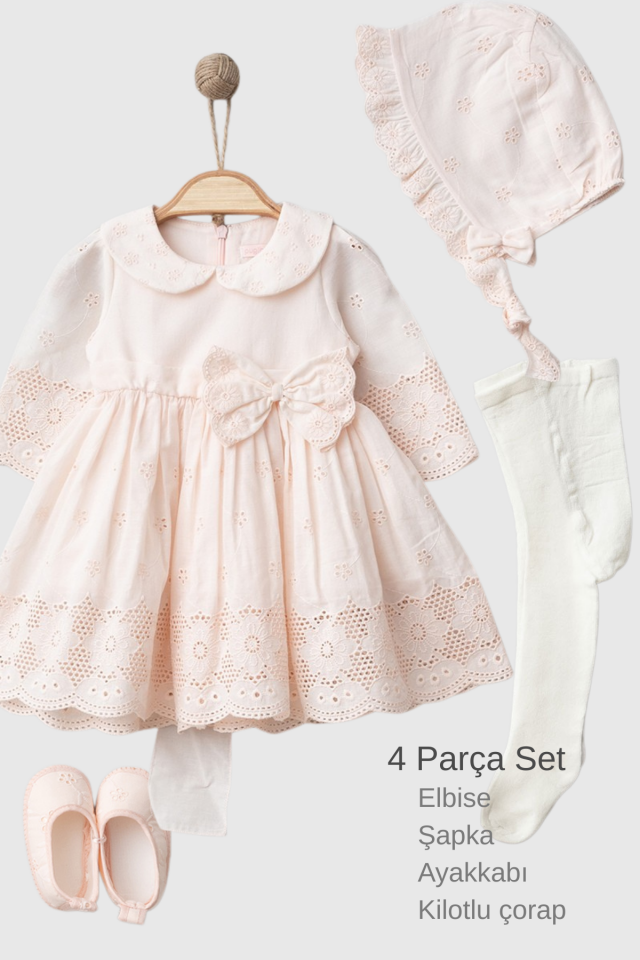 Rosalie Signature Collection – Kız Bebek Elbisesi- 4 Parça