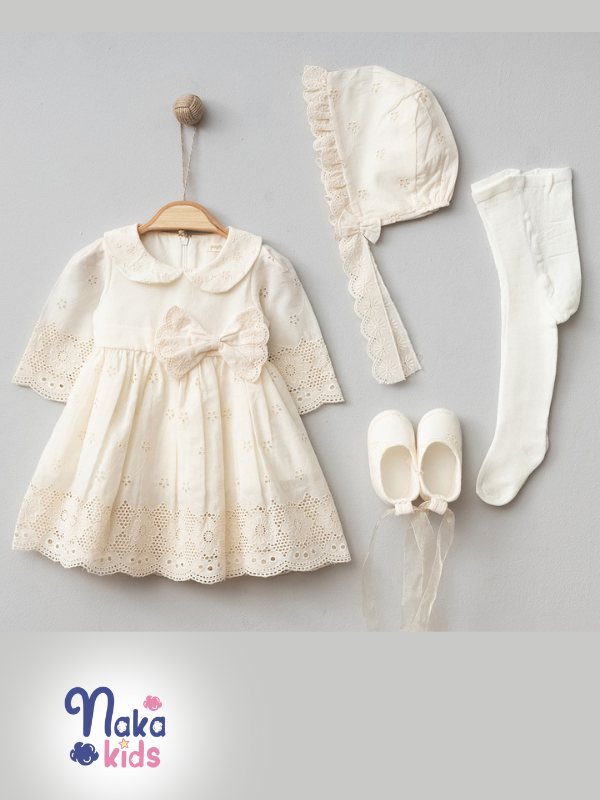 Rosalie Signature Collection – Kız Bebek Elbisesi- 4 Parça