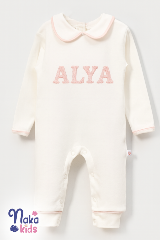 Nakışlı veya Nakışsız Yenidoğan 10 Parça Hastane Çıkış Seti – Pembe Fitilli