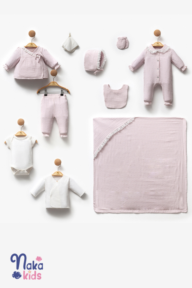 Cotton Dream Müslin Bebek Hastane Çıkış Seti-Lila