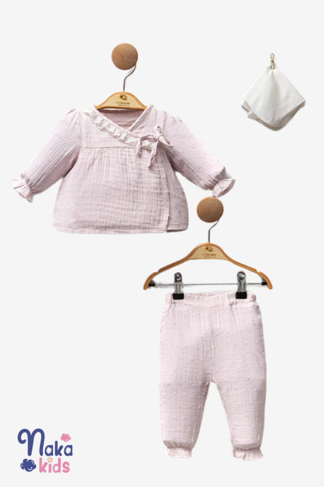 Cotton Dream Müslin Bebek Hastane Çıkış Seti-Lila
