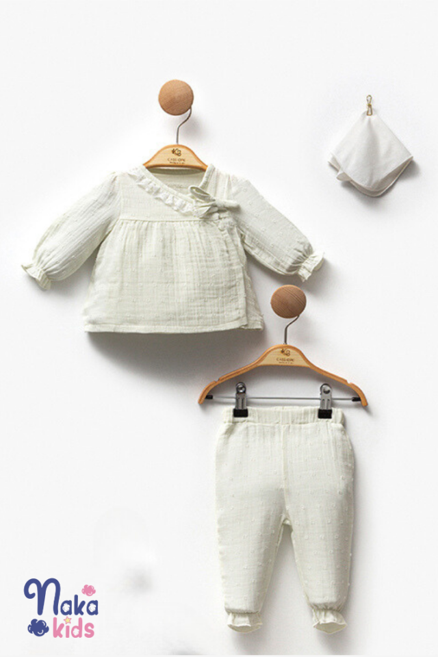 Cotton Dream Müslin Bebek Hastane Çıkış Seti-Yeşil