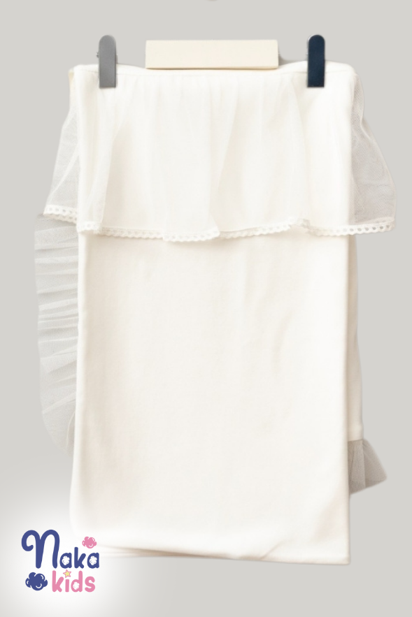 Melek Kız Bebek Hastane Çıkış Seti- 3 Parça Beyaz