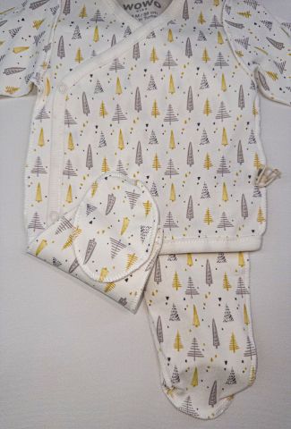 Çam Ağacı Desenli 2 li Zıbın Takım 3-6 ay