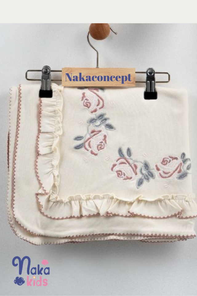 Fırfırella Prenses Kız Bebek 10 Parça Organik Hastane Çıkış Seti-Ekru