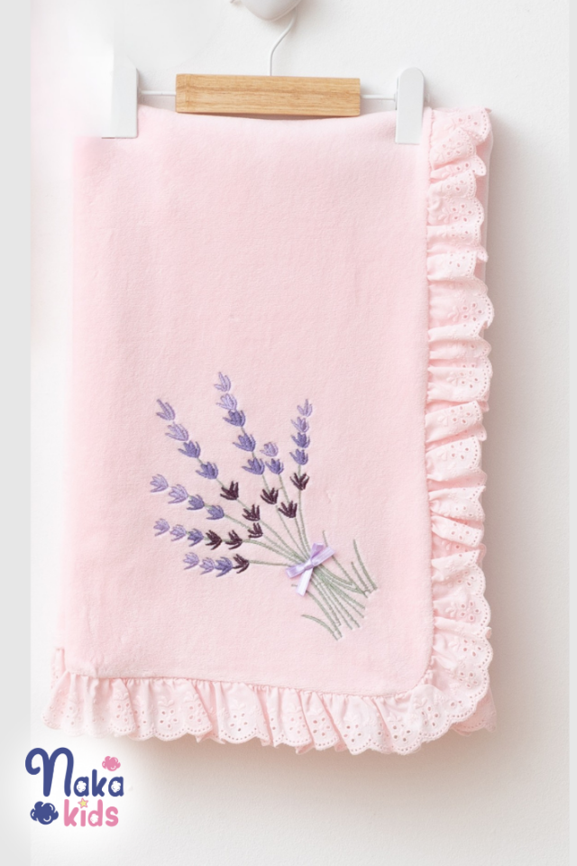 Kadife Lavanta 5 Parça Kız Bebek Hastane Çıkış Seti- Pembe