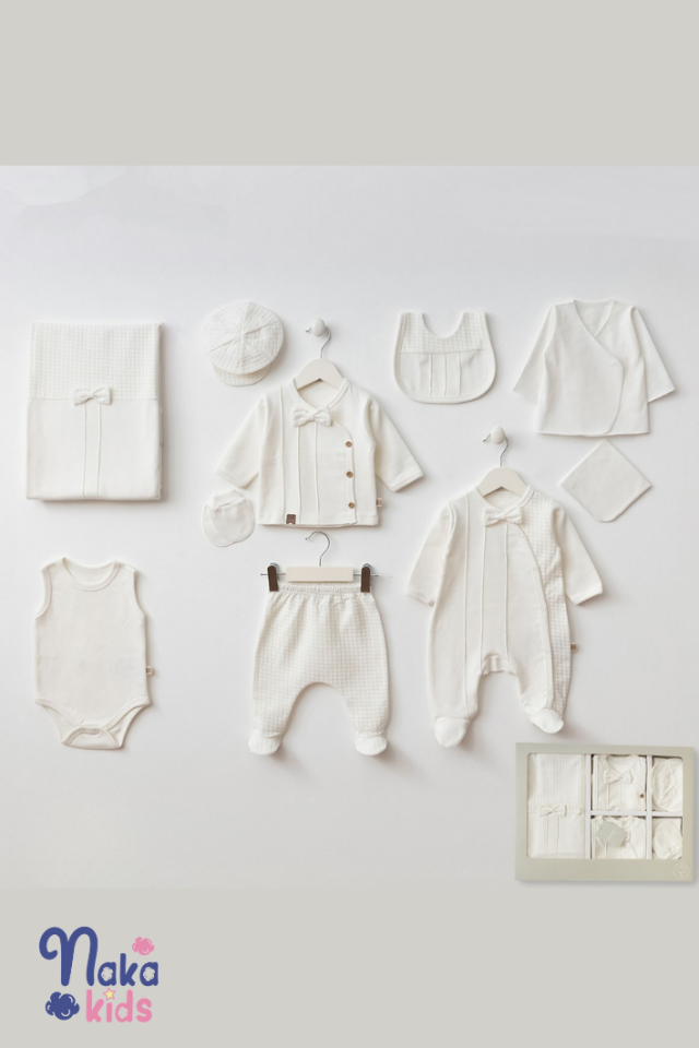 Waffle Yenidoğan Erkek Bebek 10 Parça Hastane Çıkış Seti