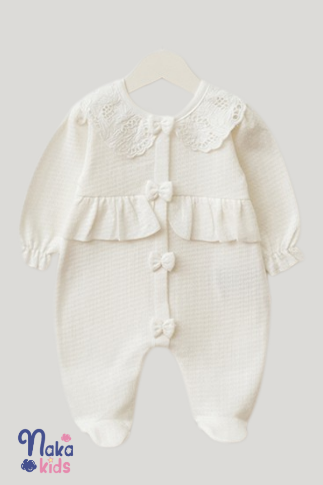 Fiyonklu Yenidoğan Kız Bebek 10 Parça Hastane Çıkış Seti