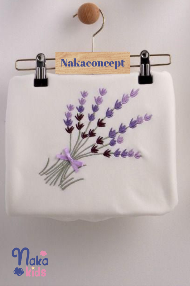 Lavanta Demeti 10 Parça Kız Bebek Hastane Çıkış Seti-Beyaz