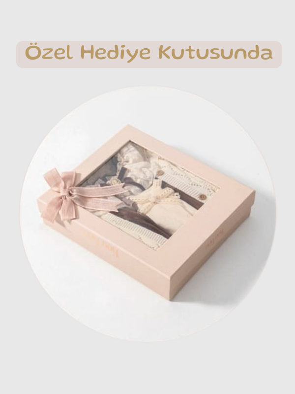 Aurora Velvet Kadife Kız Bebek 3 Parça Elbise Seti