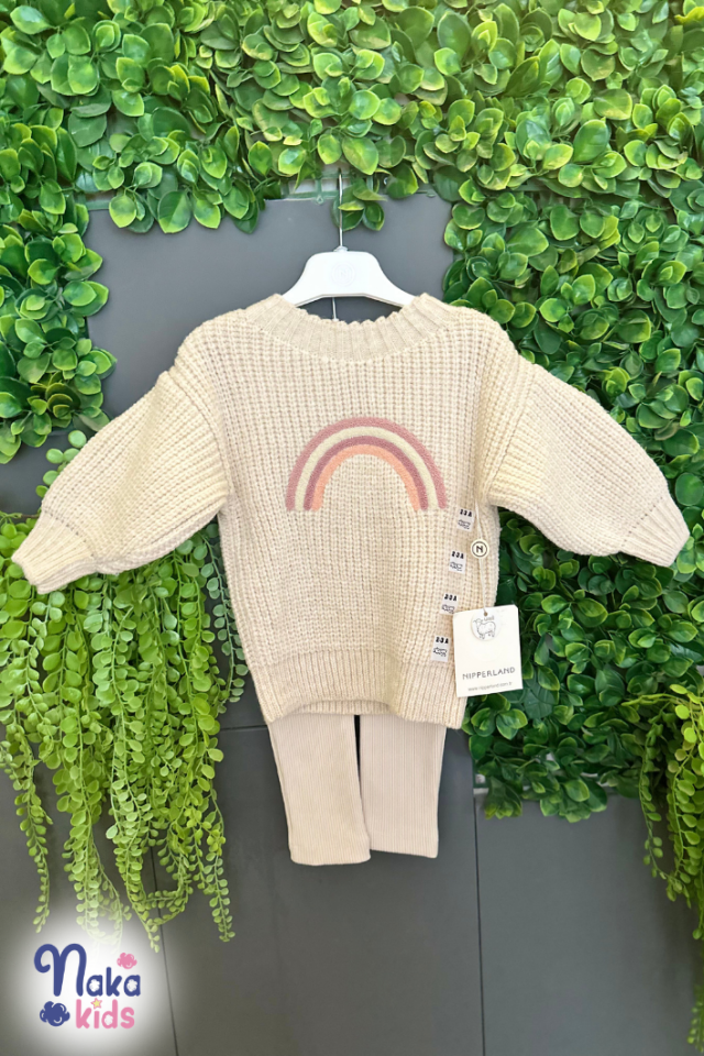 Gökkuşağı Takım Kazak Tayt