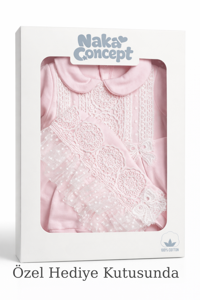 Celeste Pearl Kız Bebek Hastane Çıkış Seti- 4 Parça