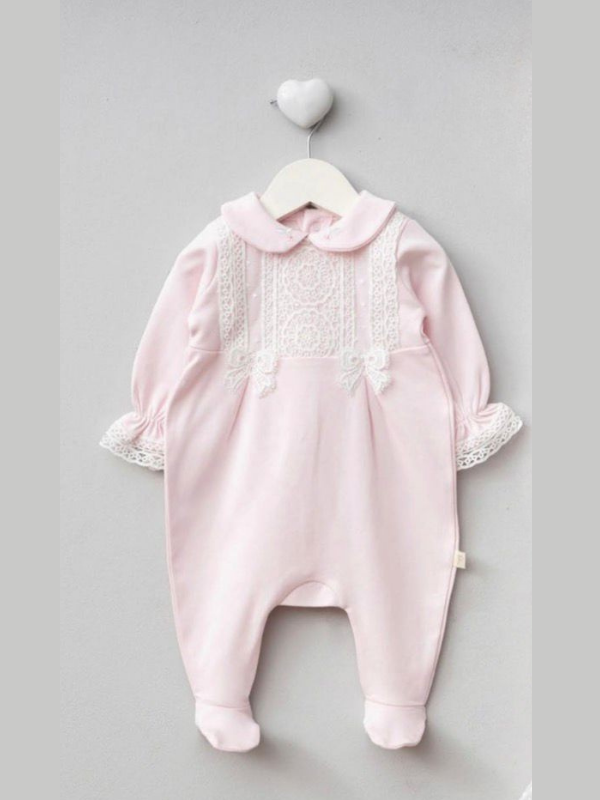 Celeste Pearl Kız Bebek Hastane Çıkış Seti- 4 Parça Pembe