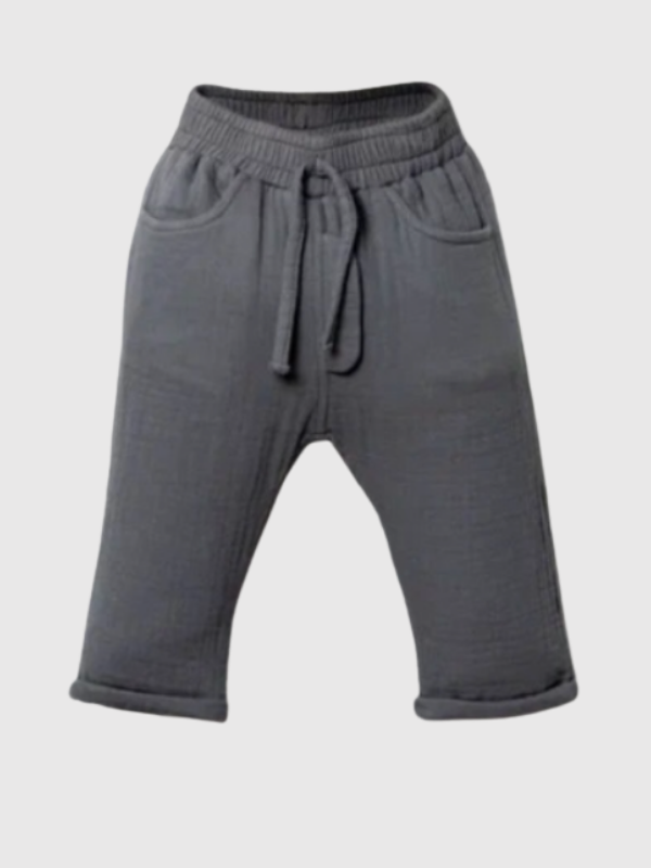 Leo Classic Erkek Bebek Triko Takım Bow Tie Shirt Muslin Pants 4 Parça