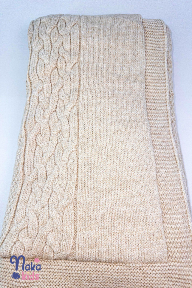 Saç Örgülü Ponponlu Bebek Battaniye