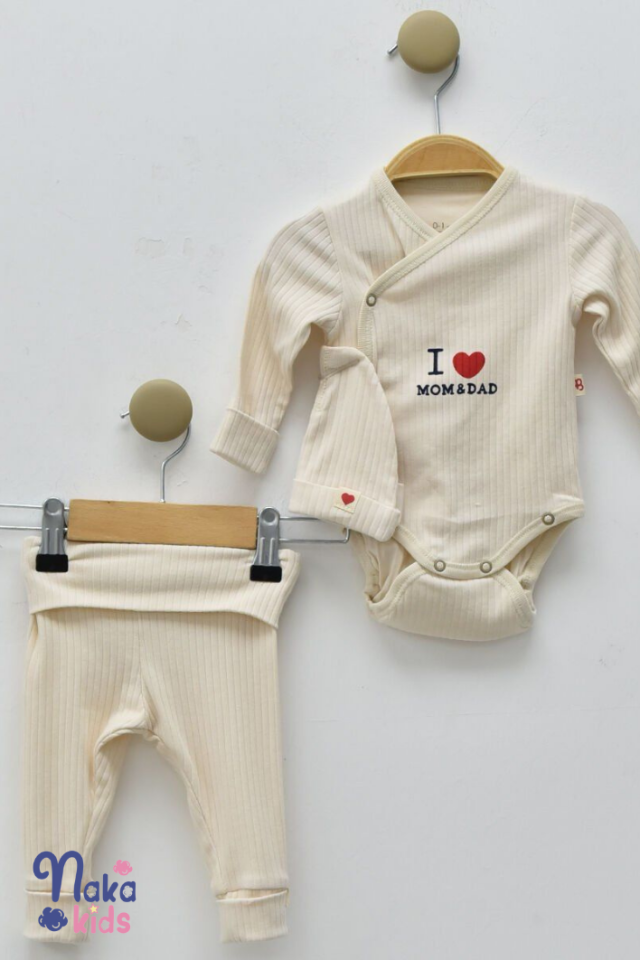 I Love Mom-Dad 3lü Takım