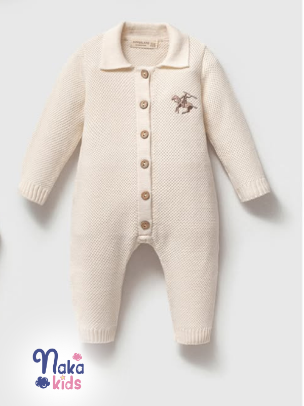 Lüks Triko Erkek Bebek Hastane Çıkışı Seti – 5 Parça