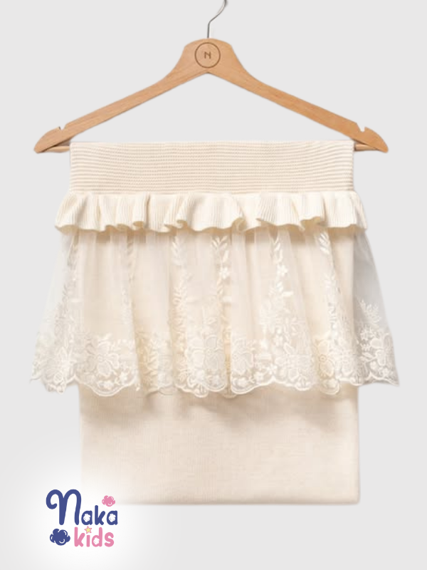 Lüks Dantelli Kız Bebek Hastane Çıkışı Hediye Seti – 5 Parça