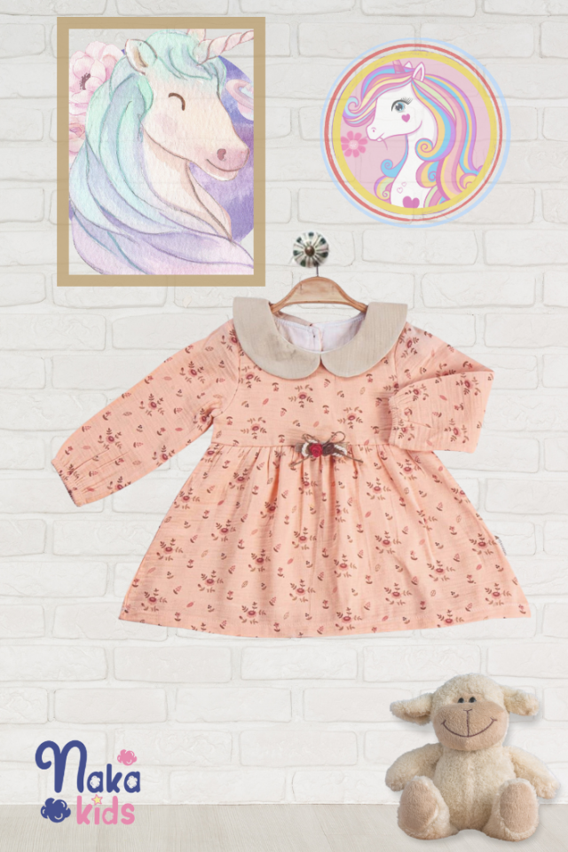 ''Blooming Beauty'' Çiçek Baskılı Kız Bebek Elbisesi