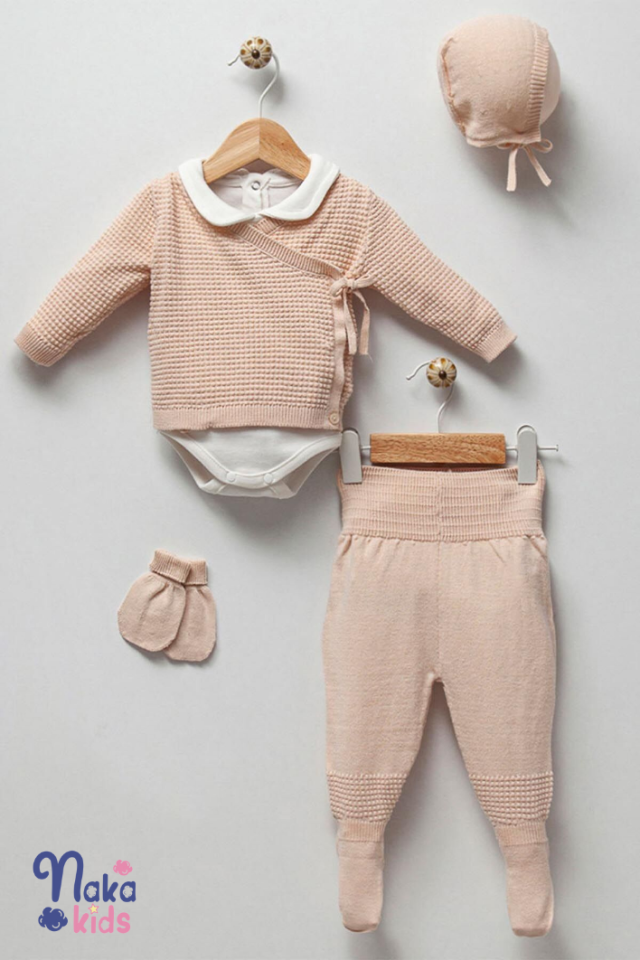 Pirinç Desenli 5 li Bebek Takımı