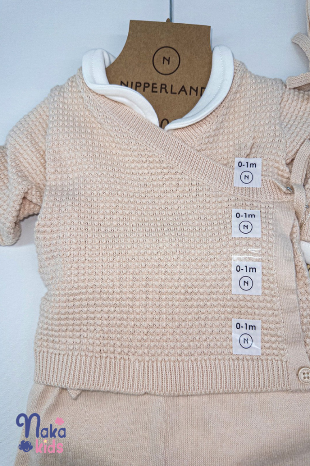 Pirinç Desenli 5 li Bebek Takımı 0-1 ay - Mavi