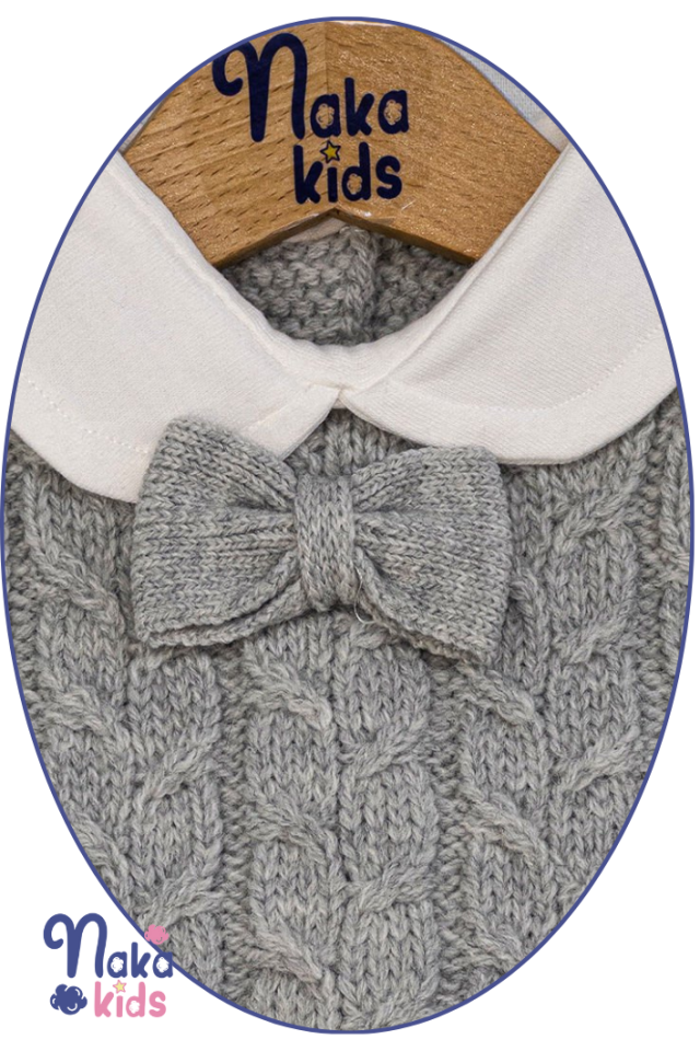 Penye Yaka Örgü Tulum 2'li Set