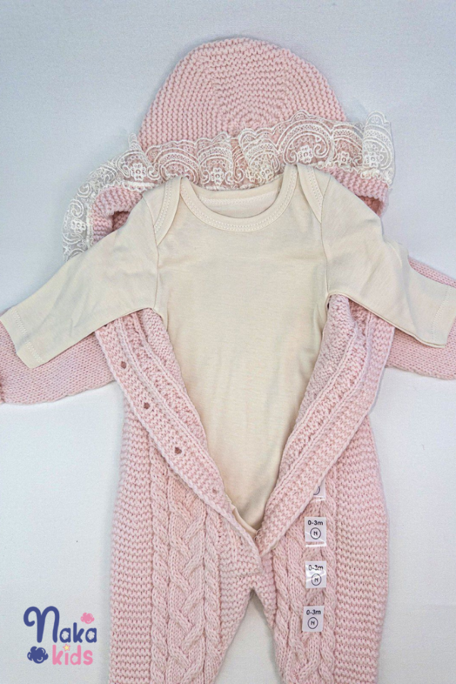 Kapşonlu Dantelli 2 li Tulum Set