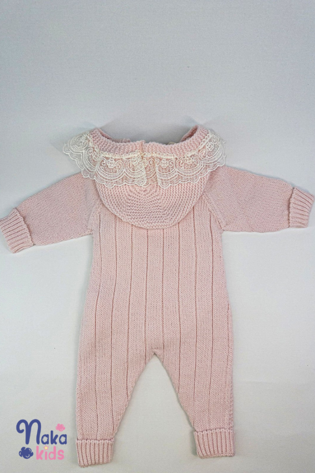 Kapşonlu Dantelli 2 li Tulum Set