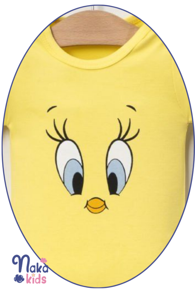 ''Bright Birdie''Kuş Desenli Bebek Giyim Seti