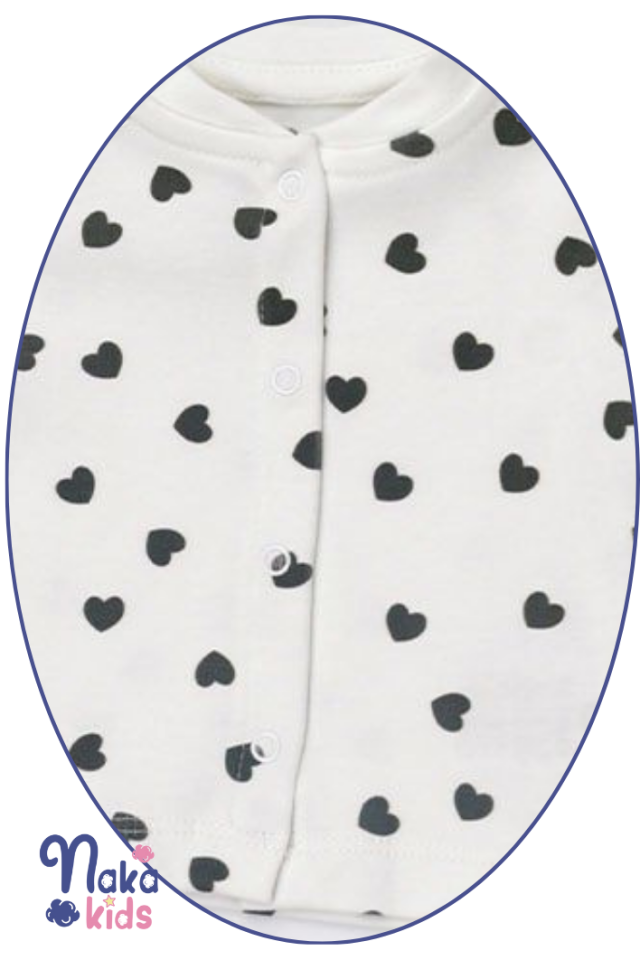 Kalp Desenli Pijama Takım
