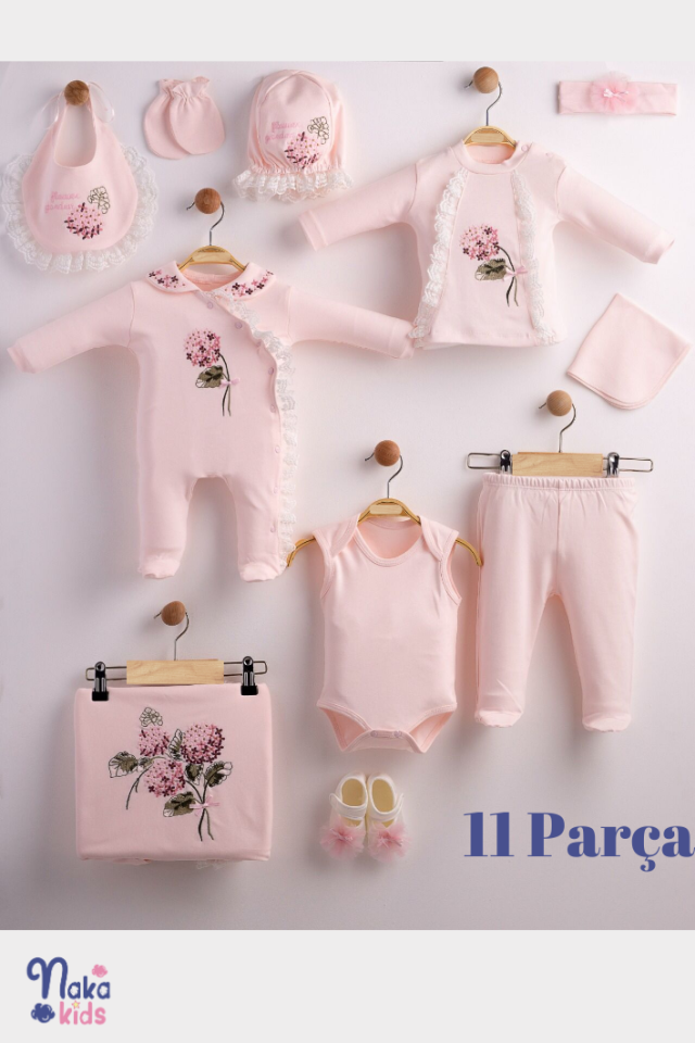 Ortanca Perisi Hastane Çıkış Seti-Pembe