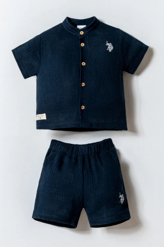 Müslin Rahatlığı Doğal Pamuk Müslin Erkek Bebek Takımı