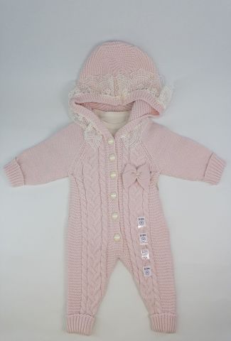 Kapşonlu Dantelli 2 li Tulum Set 0-3 ay