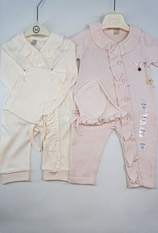 Fırfırlı 4 lü Tulum Set 3-6 ay