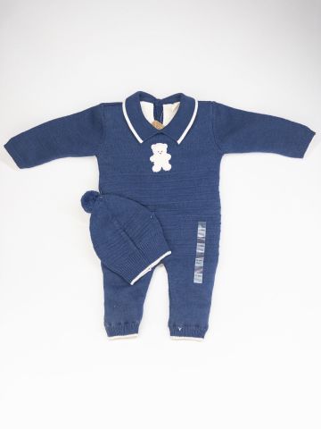 Ayıcıklı Tulum Bere 2'li Set 9-12 ay