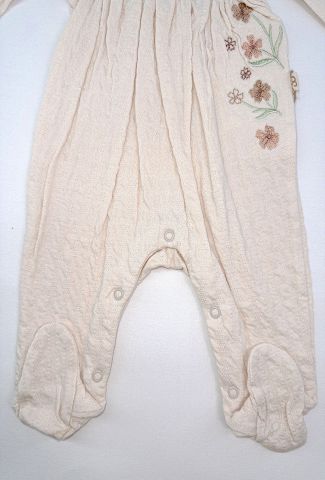 Çiçek İşlemeli Tulum 0-1 ay