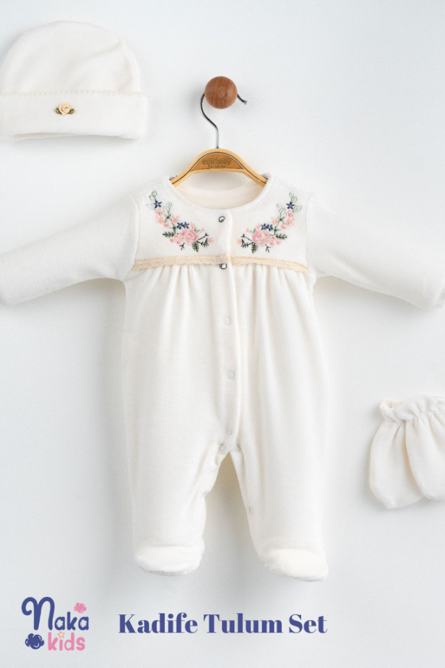 Minik Çiçekler Kadife Set