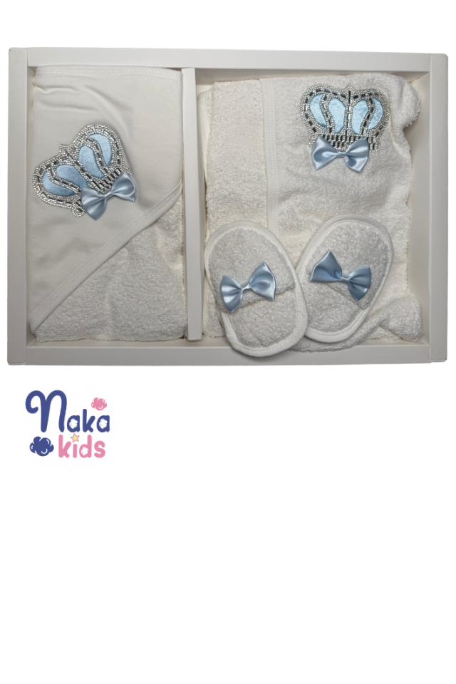 Kral Tacı Bebek Bornoz Takımı