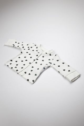 Kalp Desenli Pijama Takım 3-6 ay