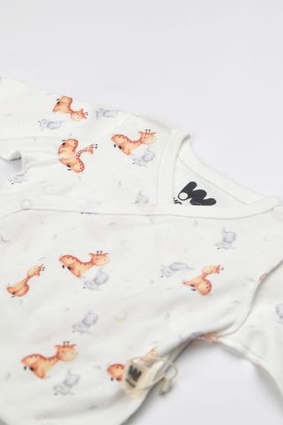 Fil Zürafa Desenli 2 li Zıbın Takım 0-3 ay