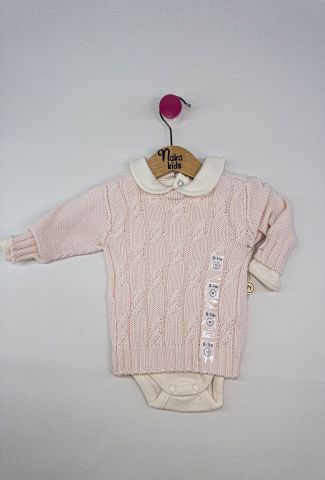 Saç Örgü Desenli 3lü Set 3-6 ay